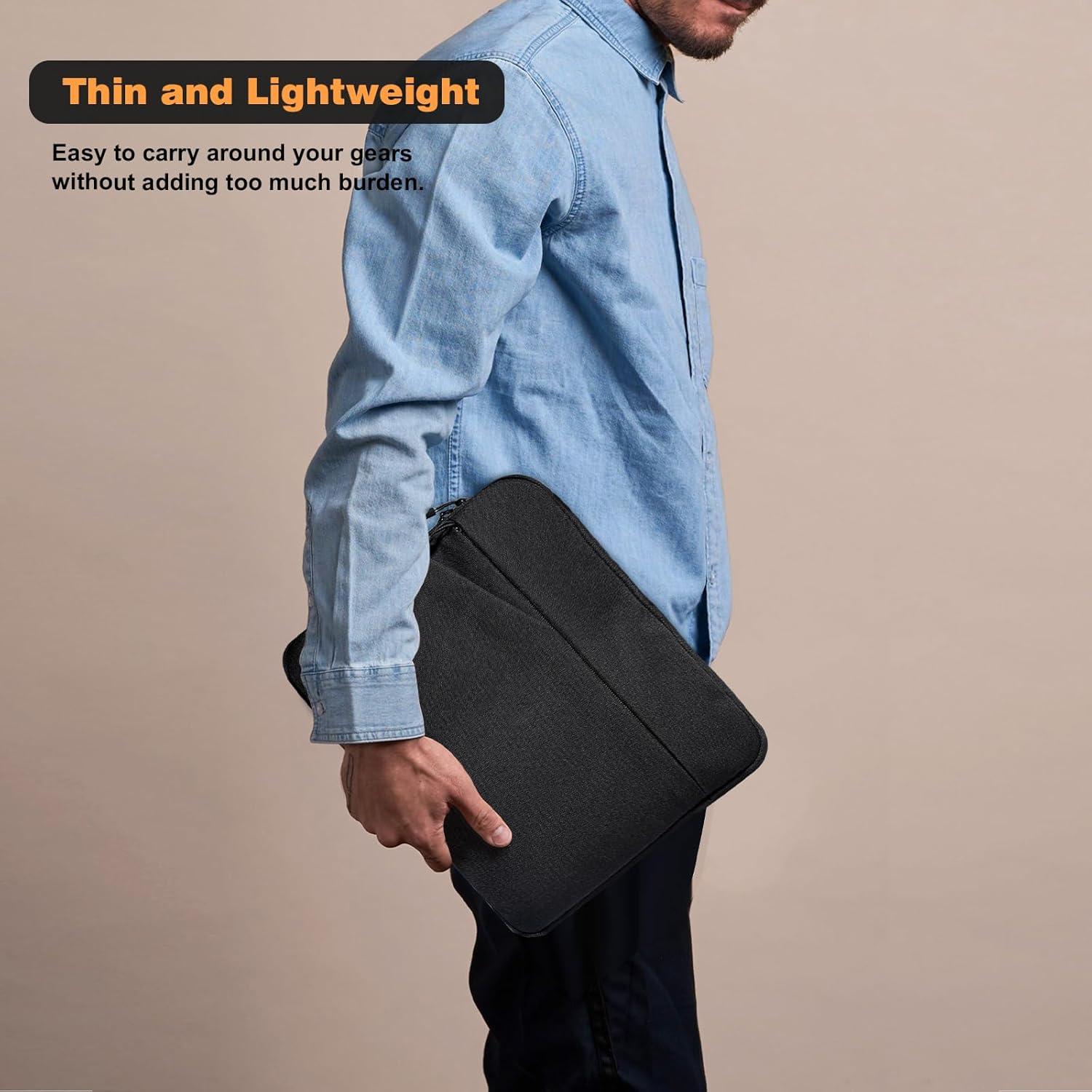 imageTiMOVO 13 Inch Tablet Sleeve for iPad Air 13quot M3 2025 iPad Pro 13quot iPad Pro 129quot Galaxy Tab S9 PlusS10 PlusS9 FES9 FE Plus 124quot Remarkable Paper Pro 118quot Protective Carrying Bag Black