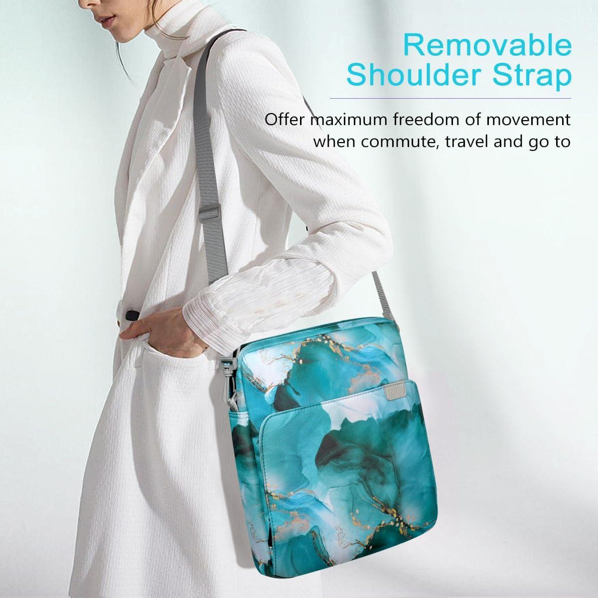 imageTiMOVO 911 Inch Tablet Sleeve Bag with Shoulder Strap for iPad 11inch A16 2025 iPad 109quot102quot Air 115th4th Gen 109quot Galaxy Tab A9 Plus 11quot PinkAacloud Peacock Blue