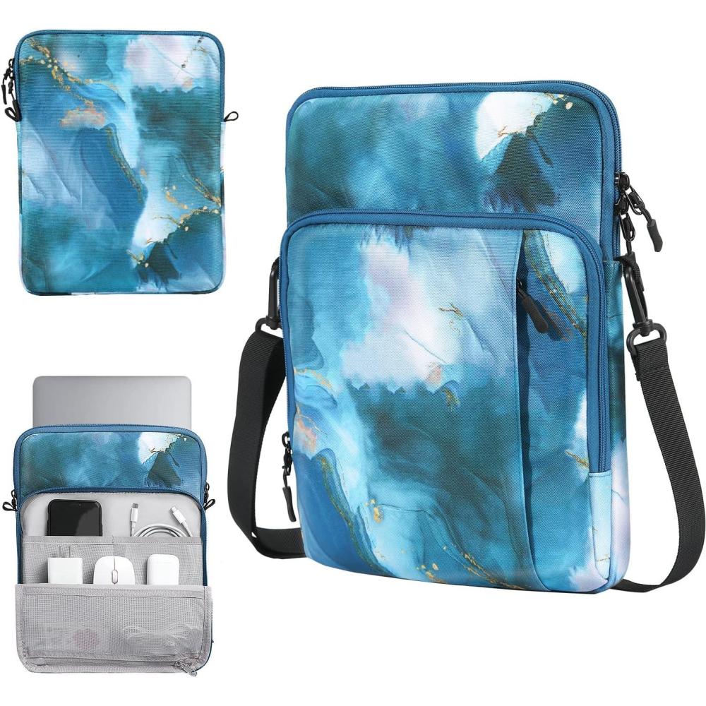 imageTiMOVO 13314 Inch Laptop Sleeve Carrying Bag with Pockets for iPad Air 13 Inch 2024iPad Pro 13 Inch 2024MacBook Air 20222018MacBook Pro M2M2M1 ProM1 MaxGalaxy Tab S9S8 124quotBlackCloud Peacock Blue