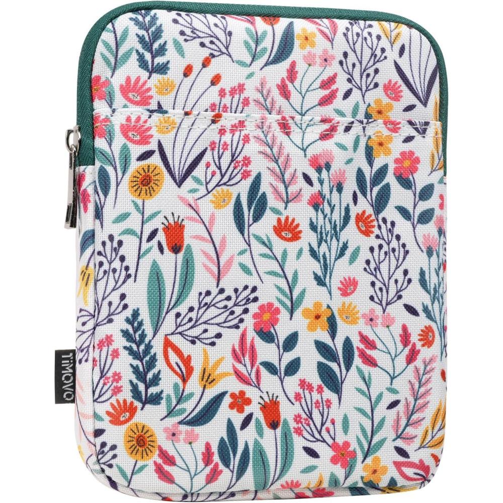 imageTiMOVO 67 Inch Sleeve Case for AllNew Kindle Paperwhite and Kindle Colorsoft Signature Edition Protective Sleeve Cover Pouch Bag Carrying Case for Kindle EReaderOasis Space GrayAFlowers