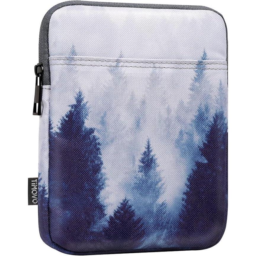 imageTiMOVO 67 Inch Sleeve Case for AllNew Kindle Paperwhite and Kindle Colorsoft Signature Edition Protective Sleeve Cover Pouch Bag Carrying Case for Kindle EReaderOasis Space Graygray forest
