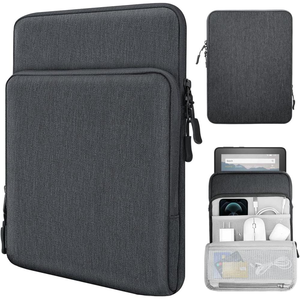 imageTiMOVO 911 Inch Tablet Sleeve Bag for iPad 11inch A16 2025 iPad 10th Gen 109quot iPad 102quot iPad Air 11Air 5th4th Gen 109quot Galaxy Tab A9A9 Plus 11quot Carrying Bag with Pockets BlackDark Gray