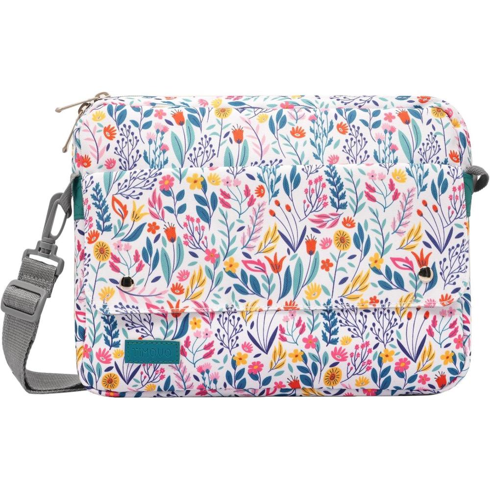 imageTiMOVO 911 Inch Tablet Sleeve Bag with Shoulder Strap Fits iPad 11inch A16 2025 iPad 10th Gen 109quot102quot iPad Air 115th4th Gen 109quot Galaxy Tab A9 Plus 11quot PinkFlowers