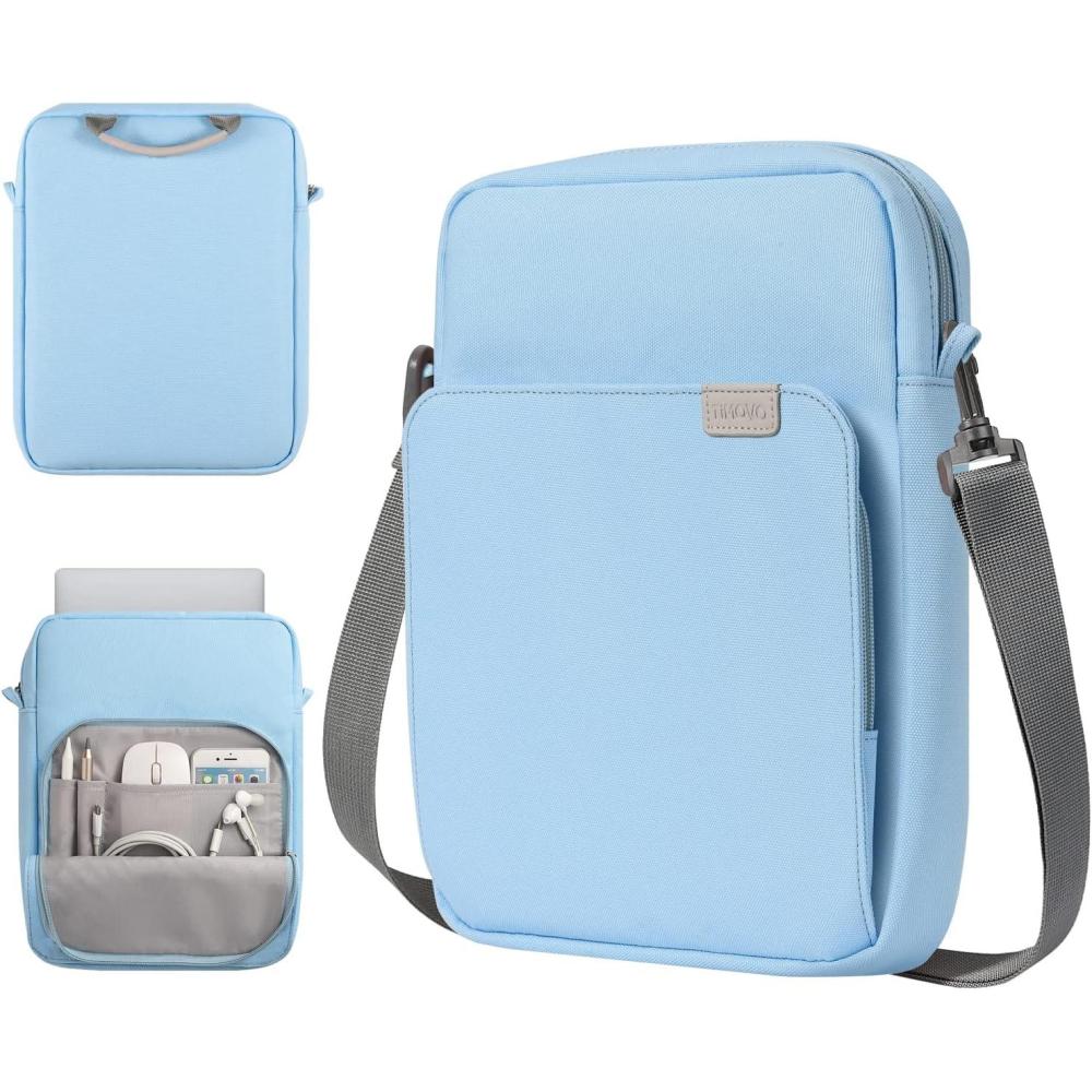 imageTiMOVO 911 Inch Tablet Sleeve Bag with Shoulder Strap for iPad 11inch A16 2025 iPad 109quot102quot Air 115th4th Gen 109quot Galaxy Tab A9 Plus 11quot PinkAblight Blue