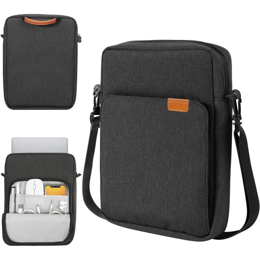 imageTiMOVO 911 Inch Tablet Sleeve Bag with Shoulder Strap for iPad 11inch A16 2025 iPad 109quot102quot Air 115th4th Gen 109quot Galaxy Tab A9 Plus 11quot PinkAbblack  Grey