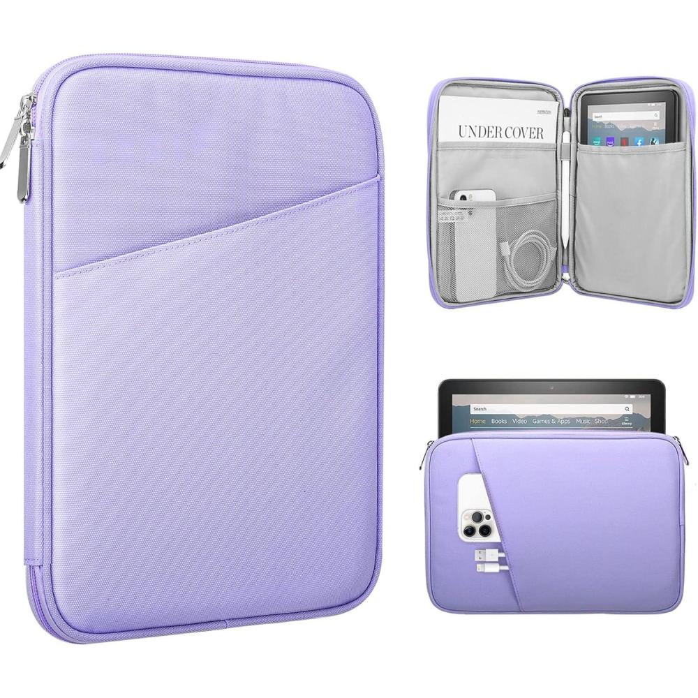 imageTiMOVO 911quot Tablet Sleeve for iPad 11inch A16 2025 iPad 10th Gen 109quot iPad 102quot iPad Air 11 Inch5th4th Gen 109quot Galaxy Tab A9 Plus 11quot Protective Bag with Pocket BlackPurple