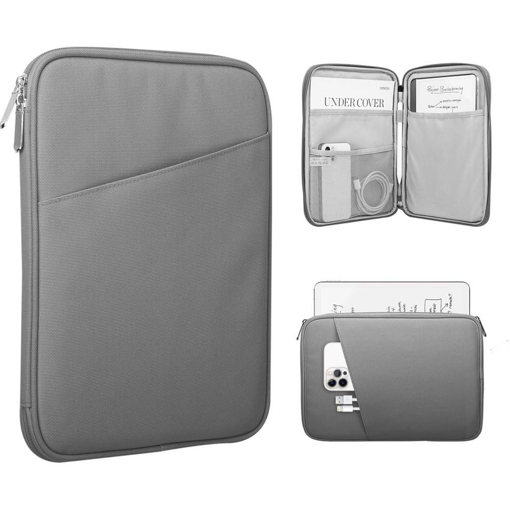 imageTiMOVO 911quot Tablet Sleeve for iPad 11inch A16 2025 iPad 10th Gen 109quot iPad 102quot iPad Air 11 Inch5th4th Gen 109quot Galaxy Tab A9 Plus 11quot Protective Bag with Pocket BlackAaDark Gray