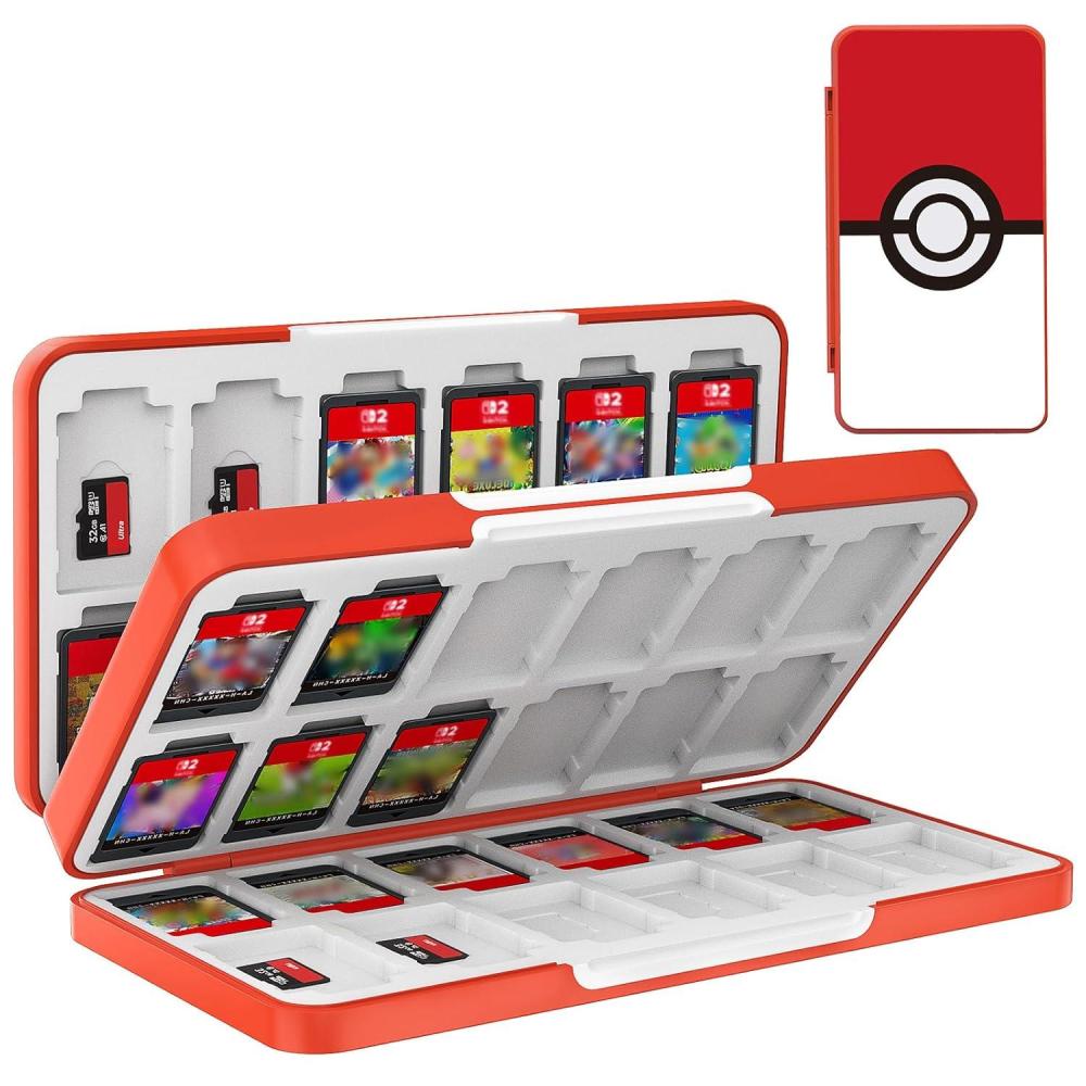 imageTiMOVO Game Card Case for Nintendo Switch 2Switch OLEDlite Compact ampamp Portable Storage Holder Cartridge with 60 Game Card Slots 24 3DS Cards ampamp 36 Micro SD Cards SlotsCircle