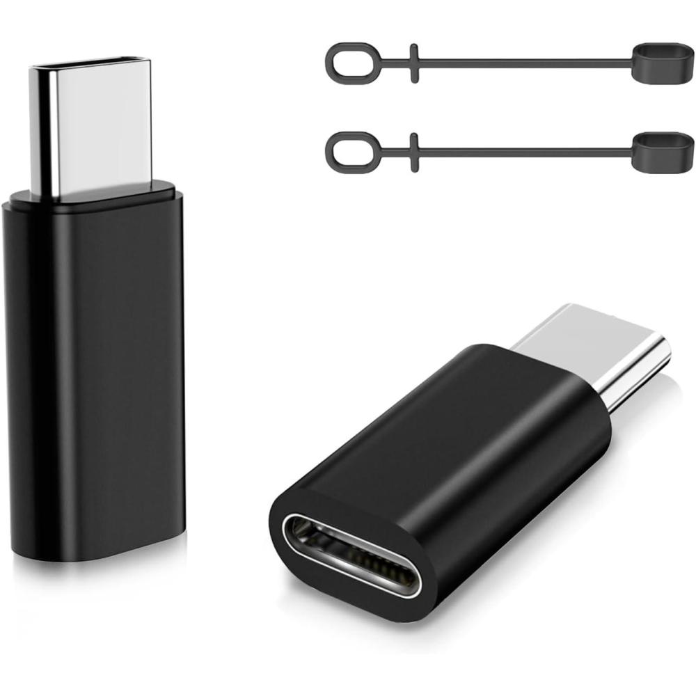 imageTiMOVO Lightning Female to USB C Male Adapter 4 Pack USB C to Lightning Adapter Supports Charging ampamp Data Sync with AntiLost Loop for iPhone 1516 Pro Max Plus iPad ProAir Not for AudioOTG WhiteBlack