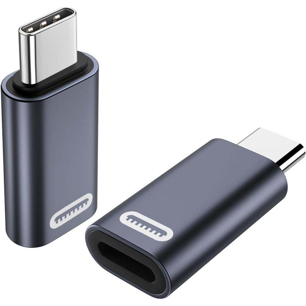 imageTiMOVO Lightning Female to USB C Male AdapterLightning to USB C Adapter Converter with 35W Fast PD Charger ampamp Data Transfe for iPhone 1516ProPro MaxPlusiPad ProAir USBC Adapter SilverGray