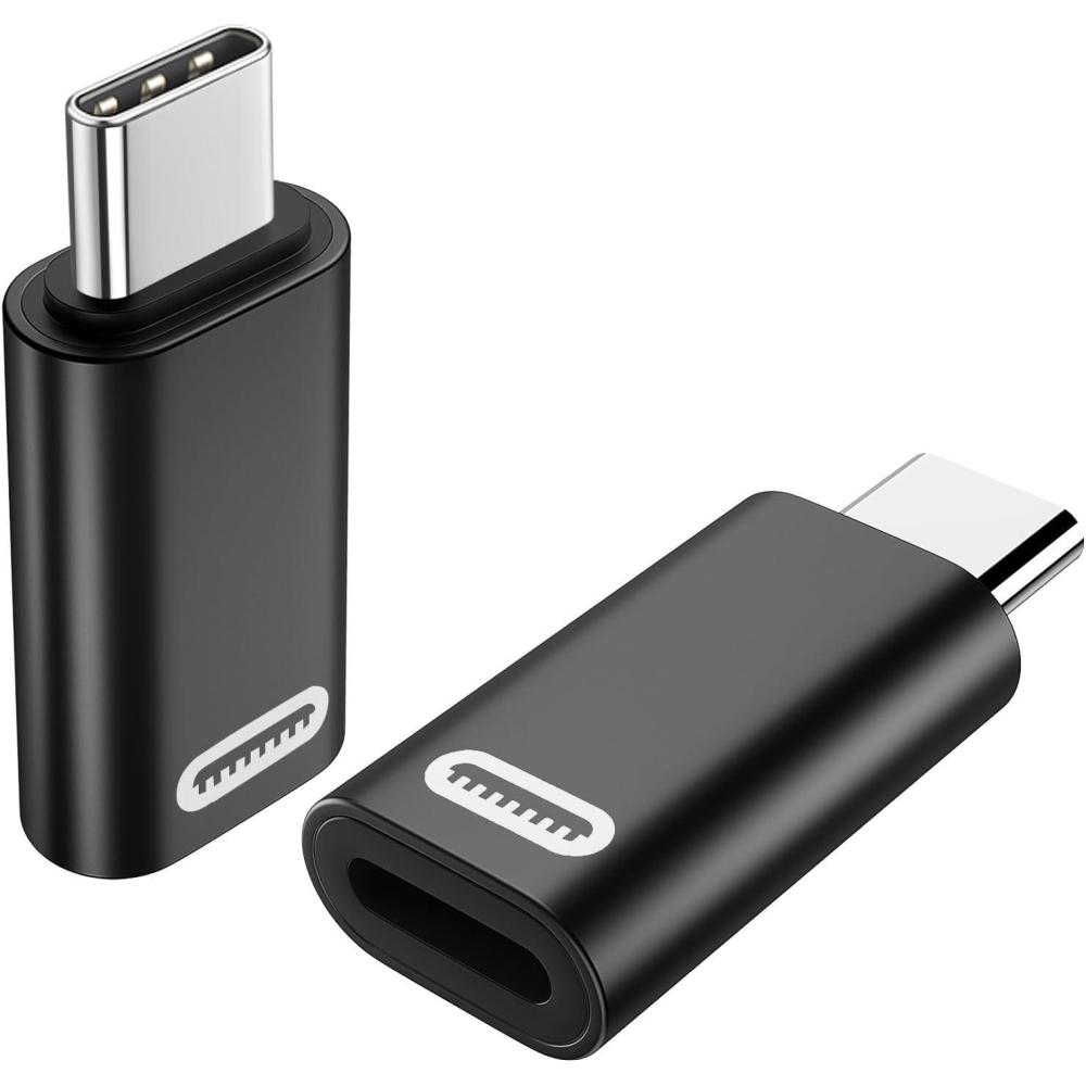 imageTiMOVO Lightning Female to USB C Male AdapterLightning to USB C Adapter Converter with 35W Fast PD Charger ampamp Data Transfe for iPhone 1516ProPro MaxPlusiPad ProAir USBC Adapter SilverBlack