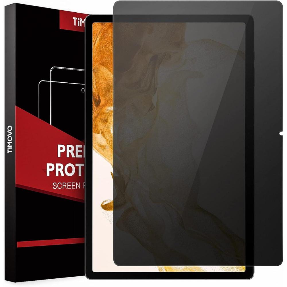 imageTiMOVO Privacy Tempered Glass Screen Protector for Galaxy Tab S8 2022 Galaxy Tab S7 2020 AntiGlare AntiSpy AntiScratch Protective Privacy Film for Galaxy Tab S8Galaxy Tab S71 Pack Glass