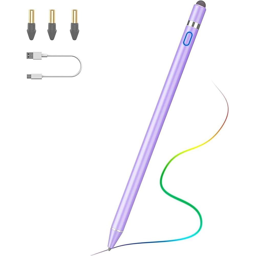 imageTiMOVO Stylus Pen for iPad 11th10th9th8th7th Generation 20Hrs Work Palm Rejection iPad Pen Compatible with iPad Air 11quot13quotM3M25th4th Mini 6th5th High Precise iPad Pencil 1st Gen WhitePurple