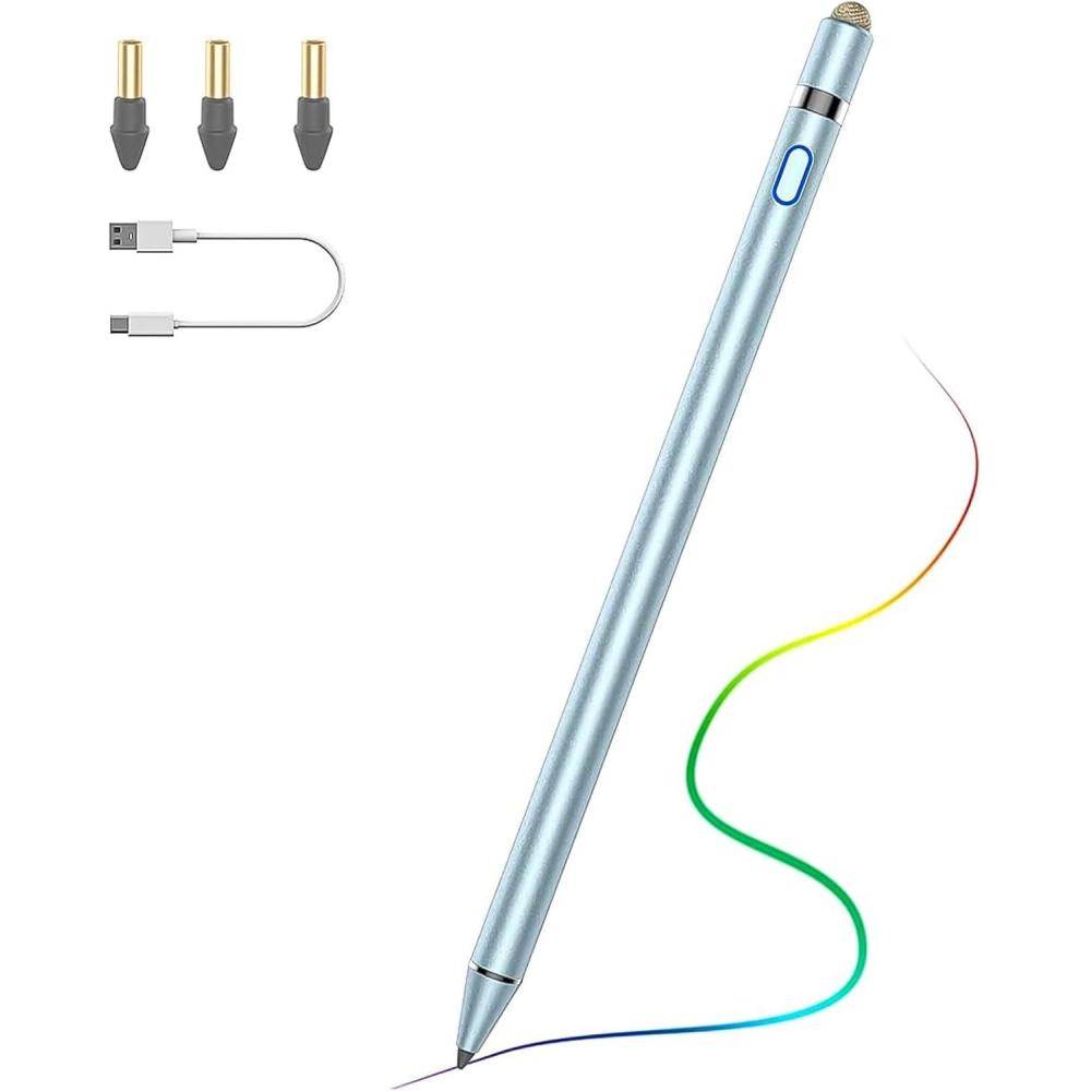 imageTiMOVO Stylus Pen for iPad 11th10th9th8th7th Generation 20Hrs Work Palm Rejection iPad Pen Compatible with iPad Air 11quot13quotM3M25th4th Mini 6th5th High Precise iPad Pencil 1st Gen WhiteSky Blue