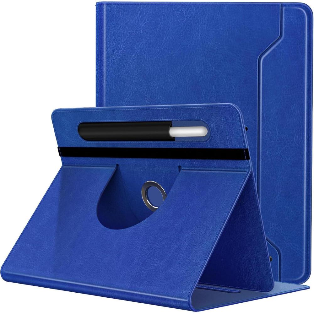 imageTiMOVO Universal Case for 911 Inch Tablet 360 Degree Rotating Stand Protective Cover with Pen Pocket for 9 10 101 Inch Android Touchscreen Tablet BlackBright Blue