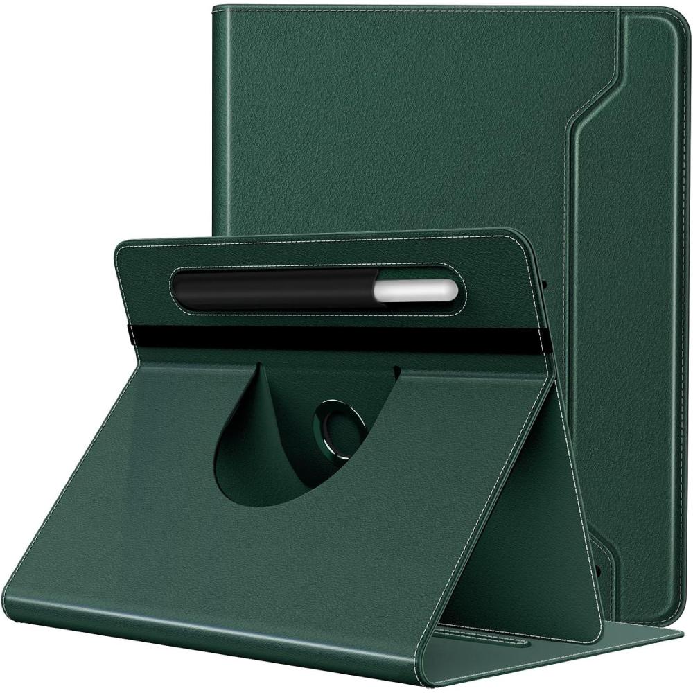 imageTiMOVO Universal Case for 911 Inch Tablet 360 Degree Rotating Stand Protective Cover with Pen Pocket for 9 10 101 Inch Android Touchscreen Tablet BlackMidnight Green