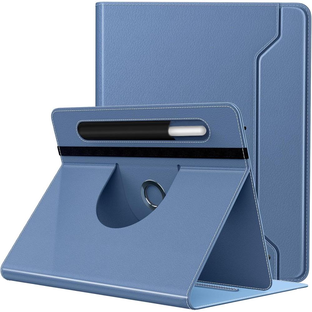 imageTiMOVO Universal Case for 911 Inch Tablet 360 Degree Rotating Stand Protective Cover with Pen Pocket for 9 10 101 Inch Android Touchscreen Tablet BlackDenim Blue
