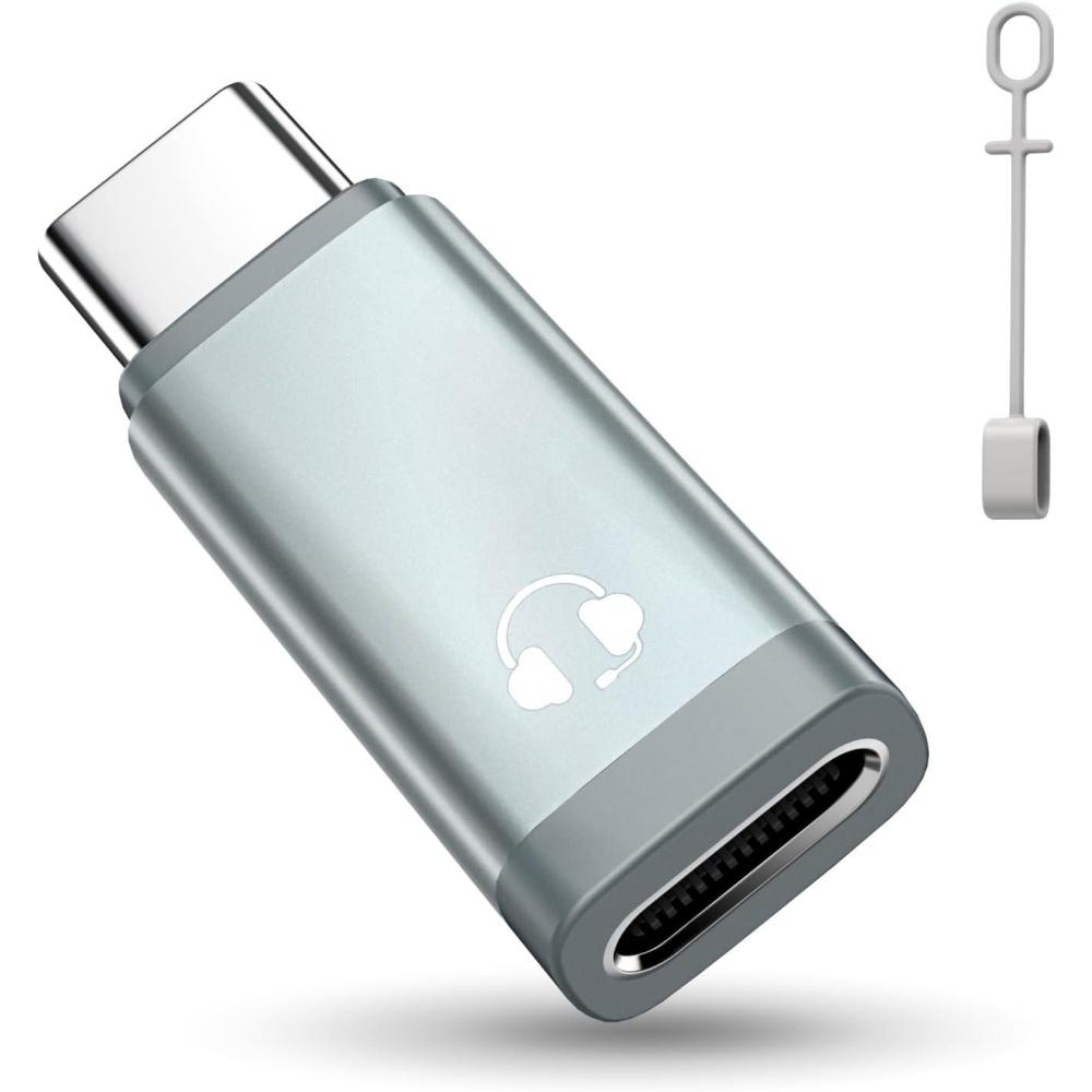 imageTiMOVO for Lightning to USB C Audio Headphone Adapter with Line Control Lighting to USB C Earphone Adaptor for iPhone 1615 Series iPad AirProMini Not for Charging and Data Transfer WhiteGray
