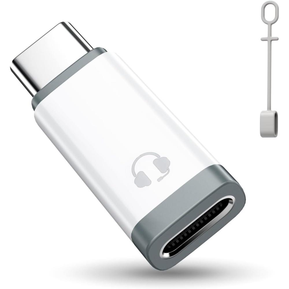 imageTiMOVO for Lightning to USB C Audio Headphone Adapter with Line Control Lighting to USB C Earphone Adaptor for iPhone 1615 Series iPad AirProMini Not for Charging and Data Transfer WhiteWhite