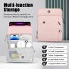 TiMOVO 13.3-14 Inch Laptop Sleeve Carrying Bag with Pockets for iPad Air 13 Inch 2024,iPad Pro 13 Inch 2024,MacBook Air 2022-2018,MacBook Pro M2/M2/M1 Pro/M1 Max,Galaxy Tab S9+/S8+ 12.4″,Black(Pink)
