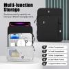 TiMOVO 13.3-14 Inch Laptop Sleeve Carrying Bag with Pockets for iPad Air 13 Inch 2024,iPad Pro 13 Inch 2024,MacBook Air 2022-2018,MacBook Pro M2/M2/M1 Pro/M1 Max,Galaxy Tab S9+/S8+ 12.4″,Black(Black)