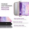 TiMOVO 13.3-14 Inch Laptop Sleeve Carrying Bag with Pockets for iPad Air 13 Inch 2024,iPad Pro 13 Inch 2024,MacBook Air 2022-2018,MacBook Pro M2/M2/M1 Pro/M1 Max,Galaxy Tab S9+/S8+ 12.4″,Black(Watercolor Purple)