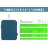 TiMOVO 6-7 Inch Sleeve Case for All-New Kindle Paperwhite and Kindle Colorsoft Signature Edition, Protective Sleeve Cover Pouch Bag Carrying Case for Kindle E-Reader/Oasis, Space Gray(Ab-Peacock Blue)