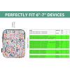 TiMOVO 6-7 Inch Sleeve Case for All-New Kindle Paperwhite and Kindle Colorsoft Signature Edition, Protective Sleeve Cover Pouch Bag Carrying Case for Kindle E-Reader/Oasis, Space Gray(A-Flowers)