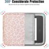 TiMOVO 6-7 Inch Tablet Sleeve for All-New Kindle Paperwhite and Kindle Colorsoft Signature Edition, Protective Sleeve Cover Case with Pocket for Kindle E-Reader/Kindle Oasis, Yellow Flower(B-Pink Leopard)
