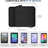 TiMOVO 9-11 Inch Tablet Sleeve Bag for iPad 11-inch A16 2025, iPad 10th Gen. 10.9″, iPad 10.2″, iPad Air 11/Air 5th/4th Gen. 10.9″, Galaxy Tab A9+/A9 Plus 11″, Carrying Bag with Pockets, Black(Black)