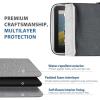 TiMOVO 9-11 Inch Tablet Sleeve Bag for iPad 11-inch A16 2025, iPad 10th Gen. 10.9″, iPad 10.2″, iPad Air 11/Air 5th/4th Gen. 10.9″, Galaxy Tab A9+/A9 Plus 11″, Carrying Bag with Pockets, Black(Dark Gray)