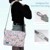 TiMOVO 9-11 Inch Tablet Sleeve Bag with Shoulder Strap Fits iPad 11-inch A16 2025, iPad 10th Gen. 10.9″/10.2″, iPad Air 11/5th/4th Gen. 10.9″, Galaxy Tab A9 Plus 11″, Pink(Flowers)