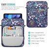 TiMOVO 9-11 Inch Tablet Sleeve Bag with Shoulder Strap for iPad 11-inch A16 2025, iPad 10.9″/10.2″| Air 11/5th/4th Gen. 10.9″| Galaxy Tab A9 Plus 11″, Pink(Ad-colorful Flower)