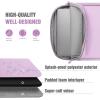 TiMOVO 9-11 Inch Tablet Sleeve Bag with Shoulder Strap for iPad 11-inch A16 2025, iPad 10.9″/10.2″| Air 11/5th/4th Gen. 10.9″| Galaxy Tab A9 Plus 11″, Pink(Ad-purple)