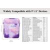 TiMOVO 9-11 Inch Tablet Sleeve Bag with Shoulder Strap for iPad 11-inch A16 2025, iPad 10.9″/10.2″| Air 11/5th/4th Gen. 10.9″| Galaxy Tab A9 Plus 11″, Pink(A-watercolor Purple)