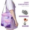 TiMOVO 9-11 Inch Tablet Sleeve Bag with Shoulder Strap for iPad 11-inch A16 2025, iPad 10.9″/10.2″| Air 11/5th/4th Gen. 10.9″| Galaxy Tab A9 Plus 11″, Pink(A-watercolor Purple)