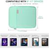 TiMOVO 9-11 Inch Tablet Sleeve Bag with Shoulder Strap for iPad 11-inch A16 2025, iPad 10.9″/10.2″| Air 11/5th/4th Gen. 10.9″| Galaxy Tab A9 Plus 11″, Pink(Mint Green)