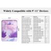 TiMOVO 9-11″ Tablet Sleeve Bag for iPad 11-inch A16 2025, iPad 10th Gen. 10.9″, iPad 10.2″, iPad Air 11 Inch/5th/4th Gen. 10.9″, Galaxy Tab A9 Plus 11″, Protective Bag Fit Smart Keyboard, Dusty Blue(Watercolor Purple)