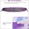 TiMOVO 9-11″ Tablet Sleeve Bag for iPad 11-inch A16 2025, iPad 10th Gen. 10.9″, iPad 10.2″, iPad Air 11 Inch/5th/4th Gen. 10.9″, Galaxy Tab A9 Plus 11″, Protective Bag Fit Smart Keyboard, Dusty Blue(Watercolor Purple)