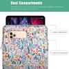 TiMOVO 9-11″ Tablet Sleeve Bag for iPad 11-inch A16 2025, iPad 10th Gen. 10.9″, iPad 10.2″, iPad Air 11 Inch/5th/4th Gen. 10.9″, Galaxy Tab A9 Plus 11″, Protective Bag Fit Smart Keyboard, Dusty Blue(Aa-Flowers)