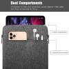 TiMOVO 9-11″ Tablet Sleeve Bag for iPad 11-inch A16 2025, iPad 10th Gen. 10.9″, iPad 10.2″, iPad Air 11 Inch/5th/4th Gen. 10.9″, Galaxy Tab A9 Plus 11″, Protective Bag Fit Smart Keyboard, Dusty Blue(Aa-Dark Gray)