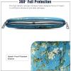 TiMOVO 9-11″ Tablet Sleeve Bag for iPad 11-inch A16 2025, iPad 10th Gen. 10.9″, iPad 10.2″, iPad Air 11 Inch/5th/4th Gen. 10.9″, Galaxy Tab A9 Plus 11″, Protective Bag Fit Smart Keyboard, Dusty Blue(Apricot Blossom)