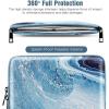 TiMOVO 9-11″ Tablet Sleeve Bag for iPad 11-inch A16 2025, iPad 10th Gen. 10.9″, iPad 10.2″, iPad Air 11 Inch/5th/4th Gen. 10.9″, Galaxy Tab A9 Plus 11″, Protective Bag Fit Smart Keyboard, Dusty Blue(Gilding)
