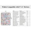 TiMOVO 9-11″ Tablet Sleeve Bag for iPad 11-inch A16 2025, iPad 10th Gen. 10.9″, iPad 10.2″, iPad Air 11 Inch/5th/4th Gen. 10.9″, Galaxy Tab A9 Plus 11″, Protective Bag Fit Smart Keyboard, Dusty Blue(Aa-Flowers)