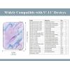 TiMOVO 9-11″ Tablet Sleeve for iPad 11-inch A16 2025, iPad 10th Gen. 10.9″, iPad 10.2″, iPad Air 11 Inch/5th/4th Gen. 10.9″, Galaxy Tab A9 Plus 11″, Protective Bag with Pocket, Black(Ac-Marble Purple & Blue)
