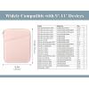 TiMOVO 9-11″ Tablet Sleeve for iPad 11-inch A16 2025, iPad 10th Gen. 10.9″, iPad 10.2″, iPad Air 11 Inch/5th/4th Gen. 10.9″, Galaxy Tab A9 Plus 11″, Protective Bag with Pocket, Black(Ad-Pink)