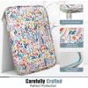TiMOVO 9-11″ Tablet Sleeve for iPad 11-inch A16 2025, iPad 10th Gen. 10.9″, iPad 10.2″, iPad Air 11 Inch/5th/4th Gen. 10.9″, Galaxy Tab A9 Plus 11″, Protective Bag with Pocket, Black(Ac-Flowers)
