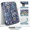 TiMOVO 9-11″ Tablet Sleeve for iPad 11-inch A16 2025, iPad 10th Gen. 10.9″, iPad 10.2″, iPad Air 11 Inch/5th/4th Gen. 10.9″, Galaxy Tab A9 Plus 11″, Protective Bag with Pocket, Black(Ad-Colorful Flower)