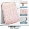 TiMOVO 9-11″ Tablet Sleeve for iPad 11-inch A16 2025, iPad 10th Gen. 10.9″, iPad 10.2″, iPad Air 11 Inch/5th/4th Gen. 10.9″, Galaxy Tab A9 Plus 11″, Protective Bag with Pocket, Black(Aa-Pink Leopard)