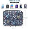 TiMOVO 9-11″ Tablet Sleeve for iPad 11-inch A16 2025, iPad 10th Gen. 10.9″, iPad 10.2″, iPad Air 11 Inch/5th/4th Gen. 10.9″, Galaxy Tab A9 Plus 11″, Protective Bag with Pocket, Black(Ad-Colorful Flower)